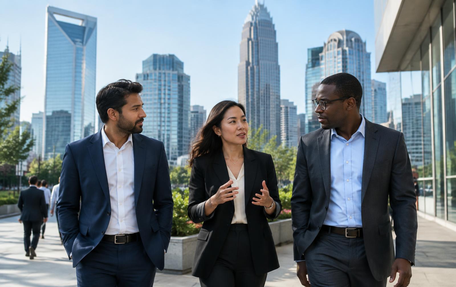 Fintech leaders discussing commercial partnerships in Charlotte